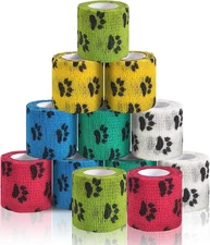 Vet Wrap for Dogs,Bandage Wrap,12Pcs 2 Inches X 5 Yards Pet Prewrap Cohesive Ban