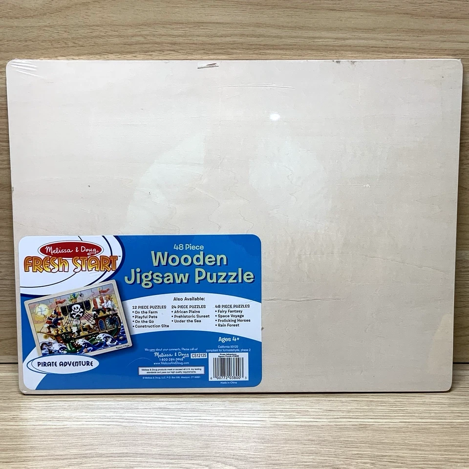 Melissa & Doug Pirate Adventure 48 Pc Wooden Jigsaw Puzzle Fresh Start Kids - Image 2 of 4