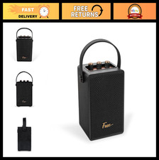Vintage Retro Bluetooth Speaker - Portable Wireless with Vegan Leather Handle, U