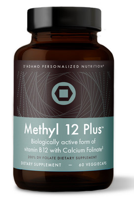 D'adamo Methyl B12 Plus - 60 vegetable capsules - FREE SHIPPING