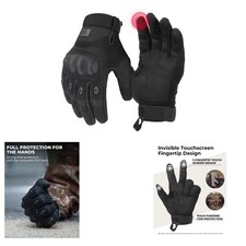 Tactical Gloves for Men Microfiber Impact Resistance Palm Padding for Motorcycle