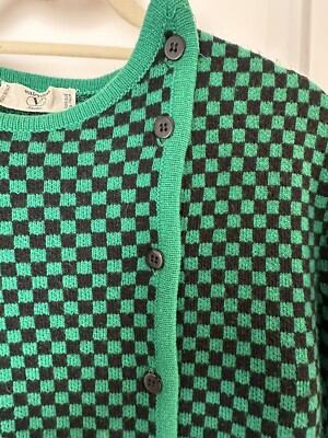 RARE Vintage Valentino Garavani Studio Knit green checkered 