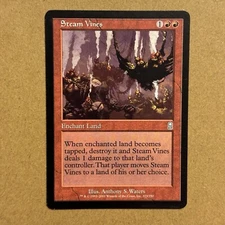B3G3 ~ MTG ~ Steam Vines ~ OD Odyssey ~ #223 Red ~ 2001 English ~ MP/HP