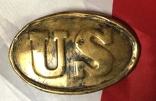 Civil War U.S. Cartridge Box Plate Period of Issue 1839-1874 Die Stamped
