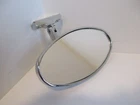CHROME REAR VIEW MIRROR OVAL BOLT ON UNIVERSAL CUSTOM CLASSIC HOT ROD #6616