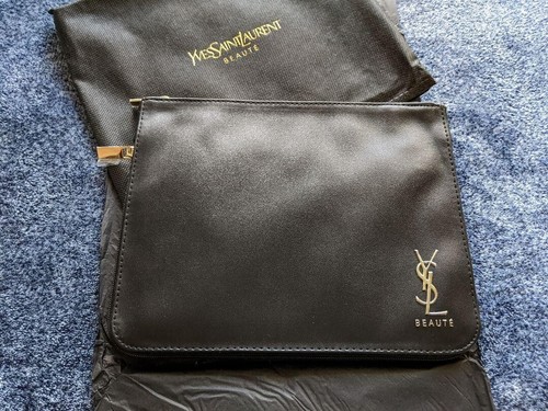 YSL Yves Saint Laurent BEAUTE Bolsa Negra 16,5 cm x 21 profundidad 7 cm cuadrado - Imagen 1 de 7