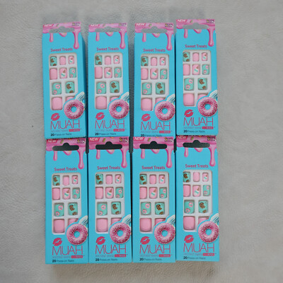 Kiss Muah Nails Press On Sweet Bakery Treats for Kids Party Favors Sleepover