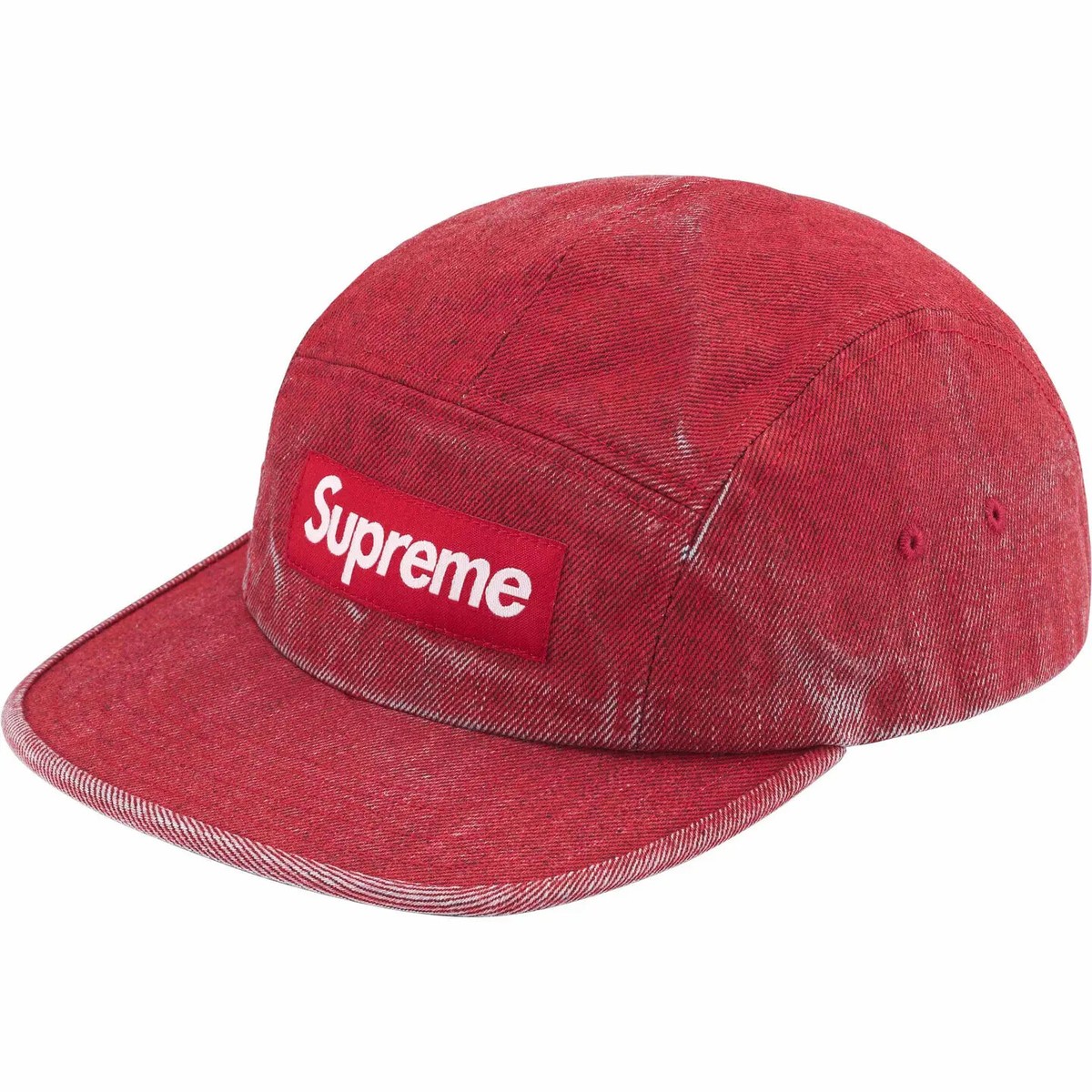 Supreme Coated Denim Camp Cap Hat SS24 5colors Black White Red