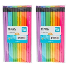 [2x] Pen+Gear No. 2 Wood Pencils Pastel Colors 12-Count (24) Black Lead [G3]