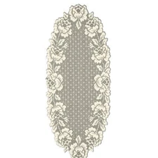 Heritage Lace ECRU COTTAGE ROSE Table Runner 14" x 34" - Made in USA!