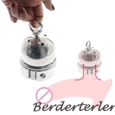 Male Stainless Steel Ball Stretcher Male Chastity Device Exerciser CBT Ring