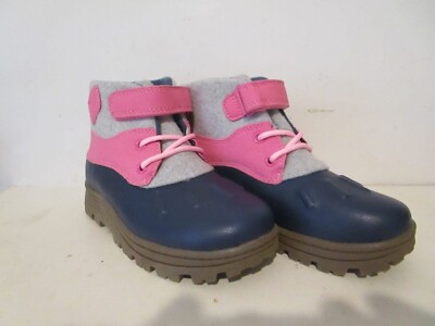 Carters Toddler Girls Winter Snow Rain Navy Pink Hook Loop