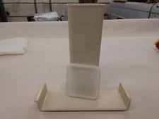 Vintage Tupperware Cheese Butter Cracker Keeper 3 Pc w/ Slide Out Tray #1696-4