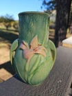 ROSEVILLE ZEPHYR LILY 6"  VASE ART POTTERY  130-6GREEN