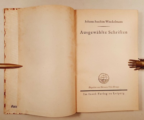 Insel-Bücherei Nr. 130 WINCKELMANN: SCHRIFTEN, 11.-15. Tsd. ~ 1920 - Picture 3 of 5