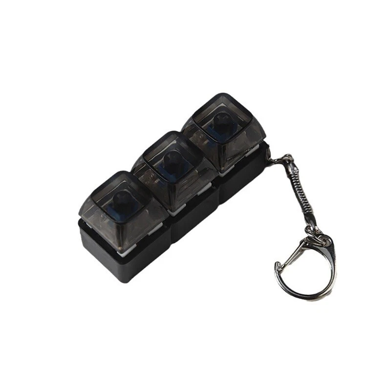 1PC Mechanical Keyboard Switch Tester Keychain Toy with LED for Stress Relief and Custom Keyboard Testing