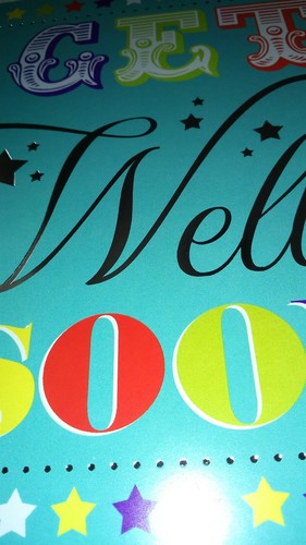 GET WELL SOON CARD 3 Designs POORLY PUPPY SPEEDY RECOVERY 5x7" Glitter SILVER - Picture 12 of 15