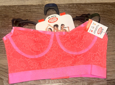 Parade Lace Bustier Underwire Moderate Coverage Lightly Lined Pink Juniors XS