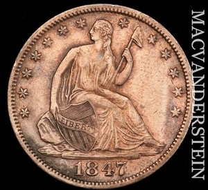 Excellent Quality 1847 O Seated Liberty Half Dollar Semi Key Almost Uncirculated H Sale Shopping Www Ovallemonday Edu Mx