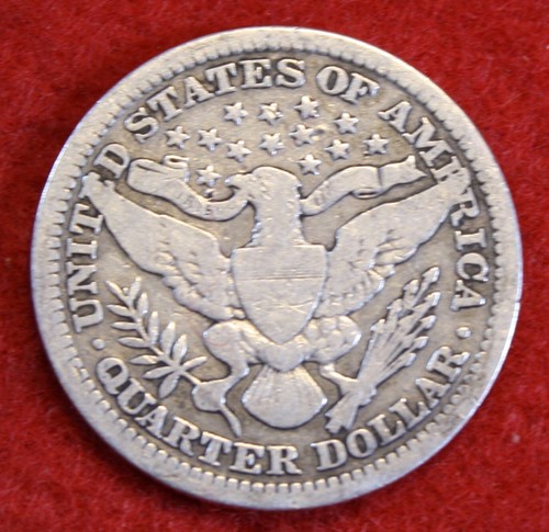 1907 Barber Quarter 90% Silver Coin BQ620 - Picture 2 of 2