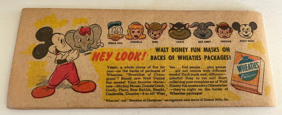 1950 Wheaties Promotional Donald Duck, Klondike Kid #B-8 Mini