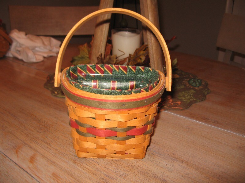 小物入れ Longaberger basket Longaberger 1999 Small Wall Hanging Basket, Insert & Liner 5