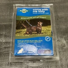 PetSafe "COME WITH ME KITTY" Cat Harness and Bungee Large Leash Royal Blue/Navy