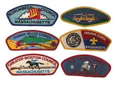 Lot of Massachusetts Councils 1/2 Dozen BSA CSPs Mint CSP (BHP1825)