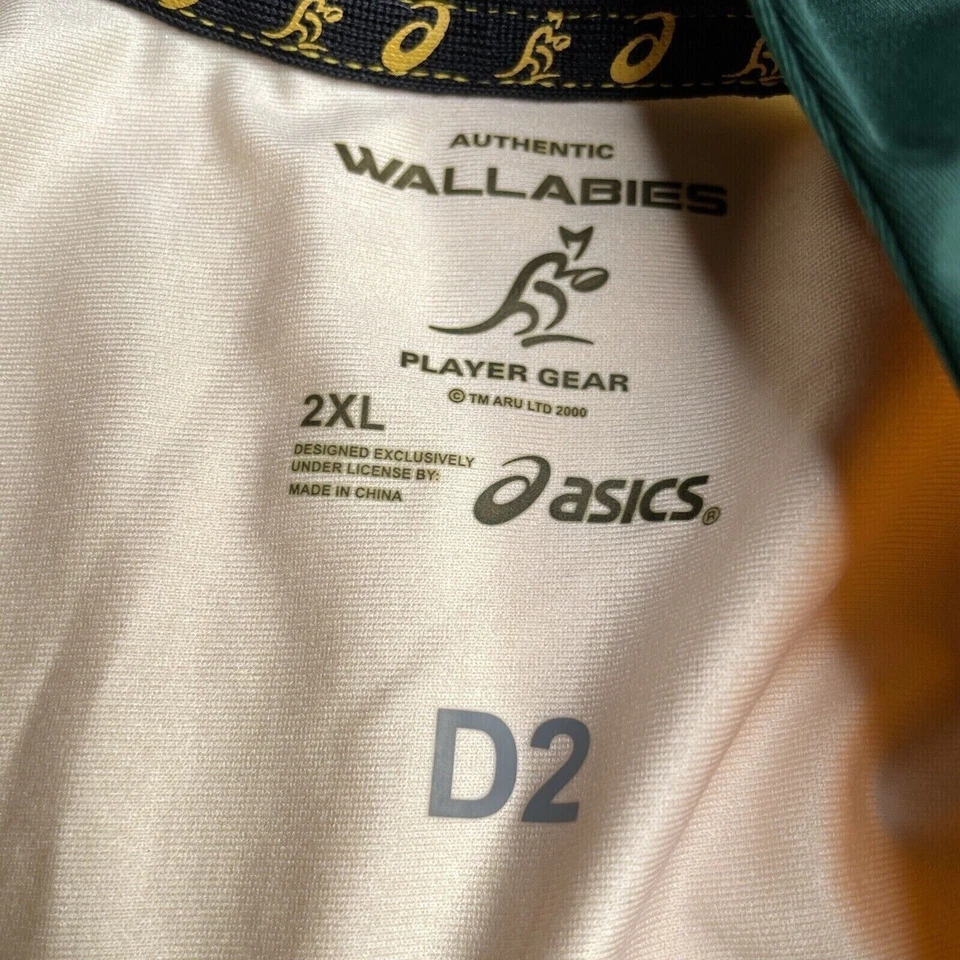 Camiseta deportiva amarilla Asics Wallabies Rugby World Cup Japón 2019 para mujer talla 2XL Foto 3 de 4