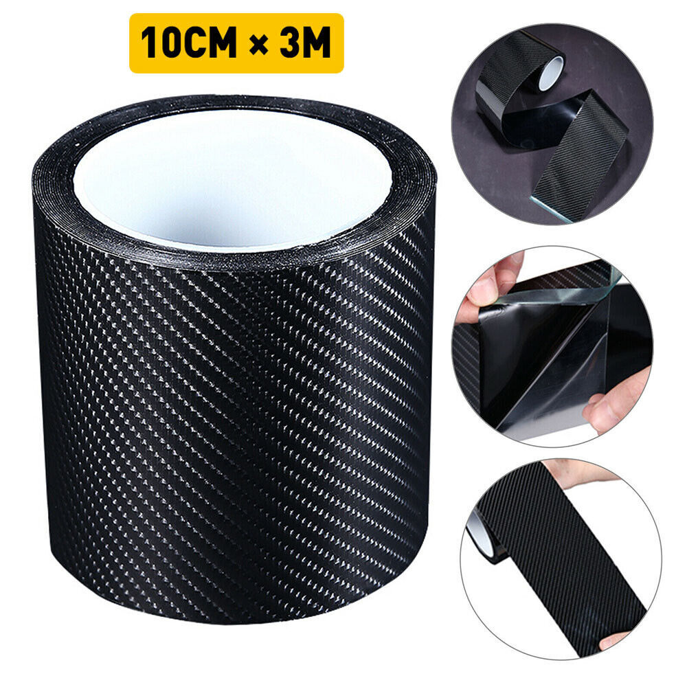 10CM*3M Carbon Fiber Car Sticker Door Sill Scuff Anti Scratch Tape Protection UK