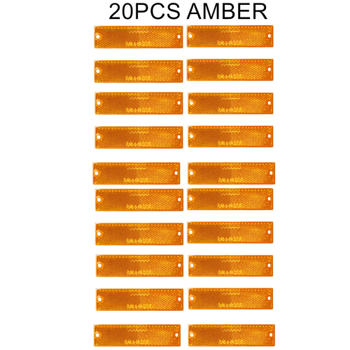10/20/50pcs 4 3/8" x 1 1/8" Trailer Rectangular Self Adhesive Safety Reflectors - Picture 6 of 15