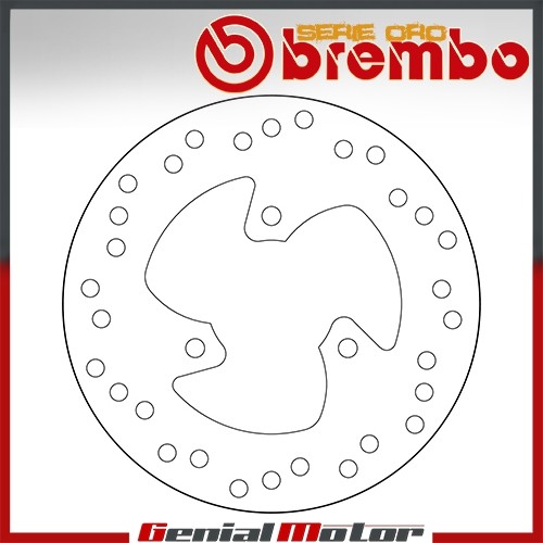 Disque De Frein Arrière Brembo Oro Pour Yamaha FZ1 Fazer 1000 (2006-2012) - Neuf, Fabriqué En Italie