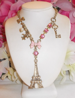 Collier Pendentif Betsey Johnson étoile De Mer - Cristal Rose Et Blanc - Avec Boîte Cadeau
