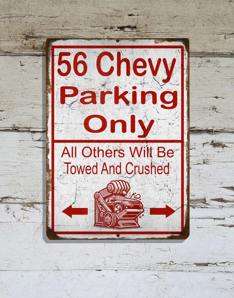 Personalized Parking Others Will Be Towed And Crushed Rustic 9"x12" Metal Sign - Image 2 of 4