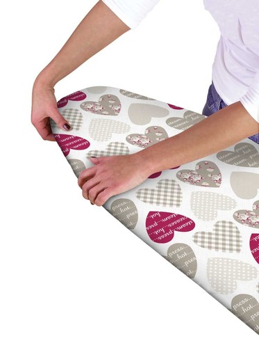 COUNTRY CLUB Multi Fit Elasticated Mixed Hearts Ironing Board Cover