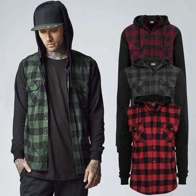 Urban Classics - HOODED Flannel Lumberjack Shirt
