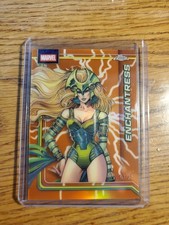 2026 Topps Chrome Marvel Enchantress Orange Storm Lightning Refractor /25 #35