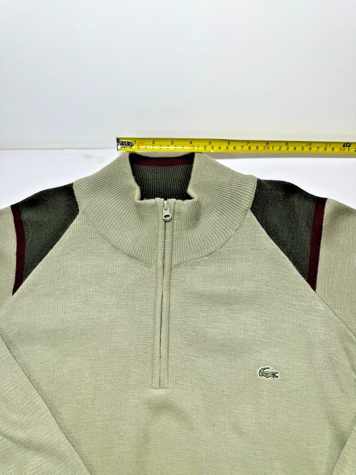 SUÉTER LACOSTE CREMALLERA CUELLO VERDE CLARO Foto 3 de 4