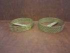 2 Vintage Brass Shade Rings For Slag Glass Shades/ Lighting — photo 1