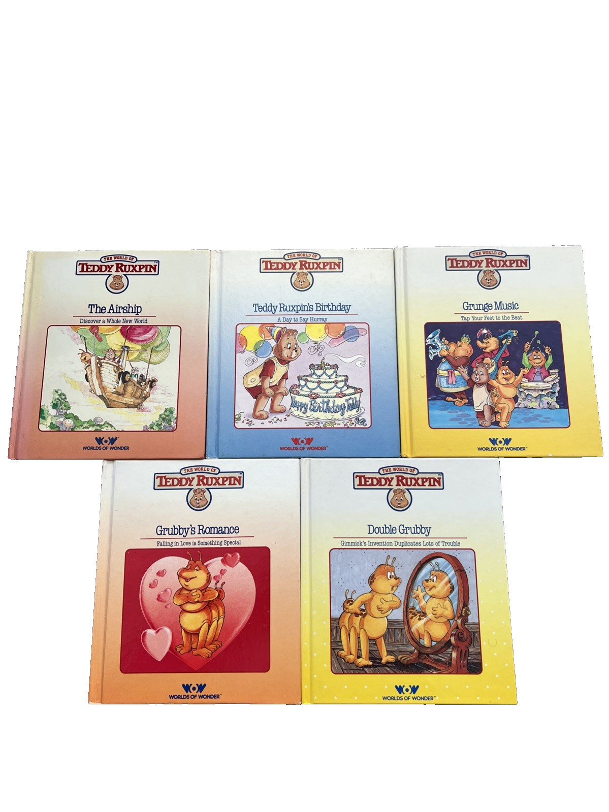 Vtg Teddy Ruxpin Lot of 5 HC books 1980’s The World Of Wonder Vintage NO TAPES