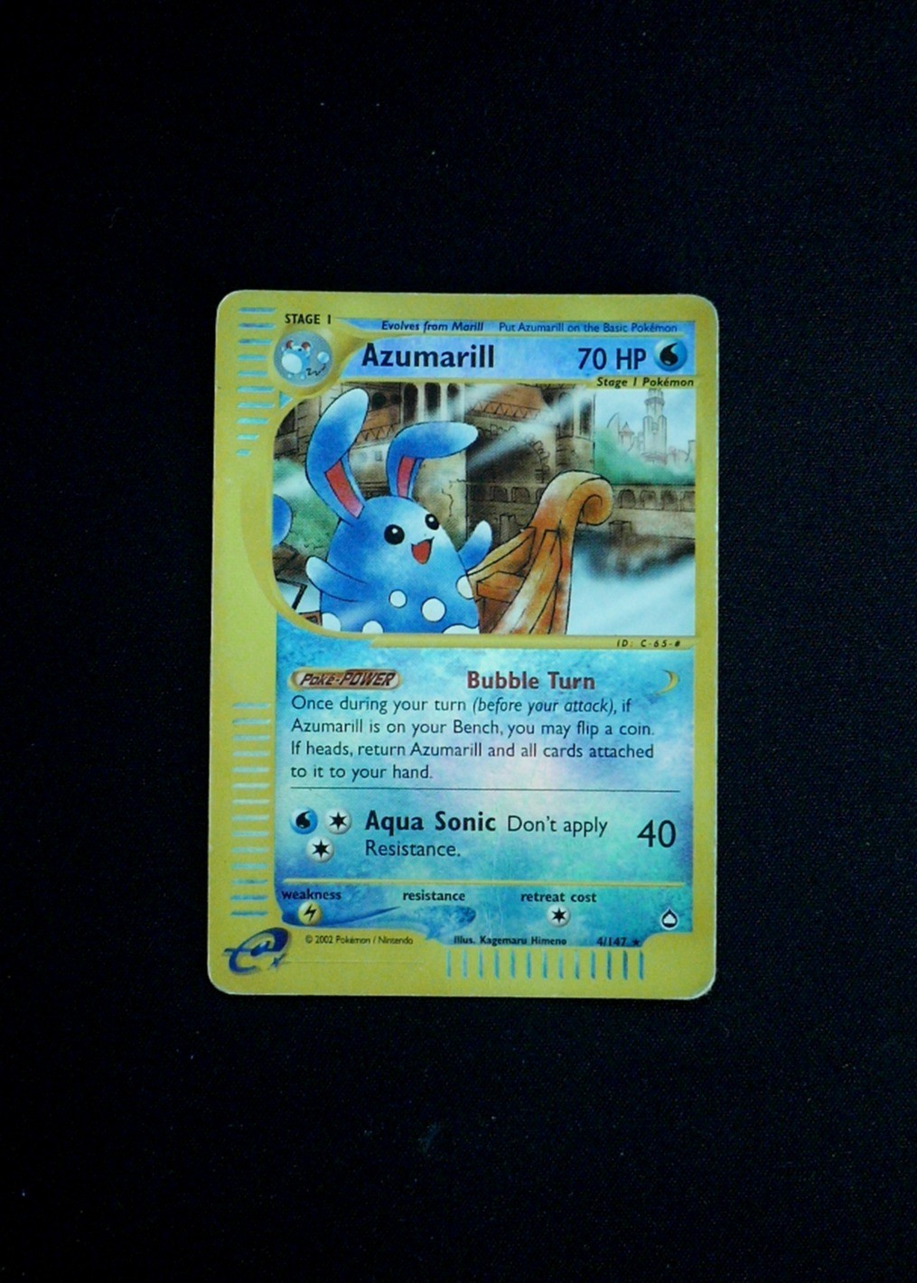 Azumarill Pokemon Aquapolis #004/147 Reverse Holo E-Reader