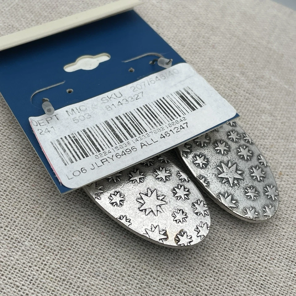 Lucky Brand 重构方解石银色吊坠耳环绿松石新品 — 第 3/4 张图片