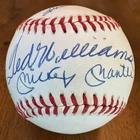 500 Home Run Club Mickey Mantle Ted Williams Autographed Baseball Ball JSA LOA