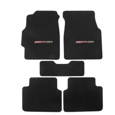 Fits 94-01 Acura Integra Black Nylon Floor Mats Carpet Front Rear 5PCS w/ Mugen