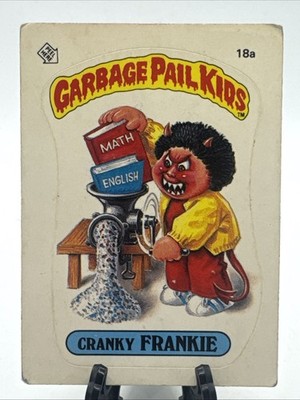1985 Topps Garbage Pail Kids GPK CRANKY FRANKIE 18a Glossy Back Series 1 Os USA