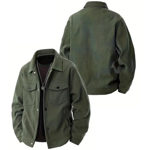 European And American Cross-Border Amazon Corduroy Single-Breasted Casual Sports - product listing photo