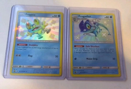 2019 Pokemon Hidden Fates - Froakie #SV11 & Frogadier #SV12