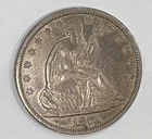 XF 1871 Liberty Seated Half Dollar