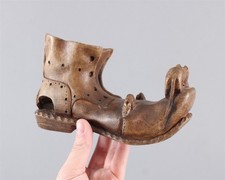 Vintage Robert Mouseman Mousey Thompson Folk Art Carved Wood Shoe Mouse Carving