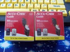 50 ACCU-CHEK GUIDE 1 x 50 TEST STRIPS, EXP 3-23-2026, GOOD SEALED BOX